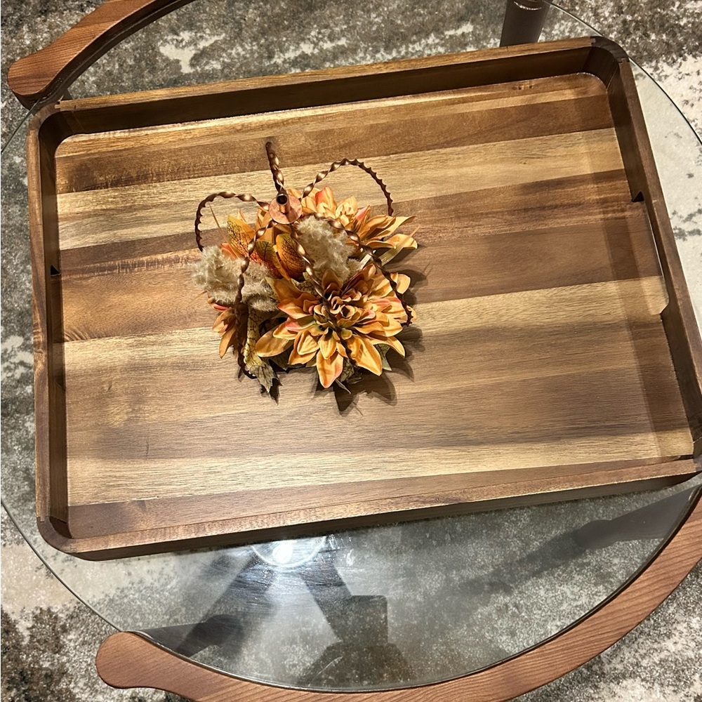 iDesign Acacia Wood Serving Tray